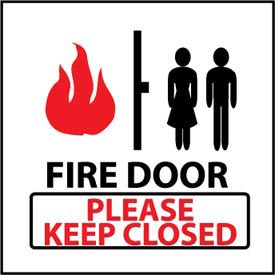fire door sign showing you need to keep the doors closed